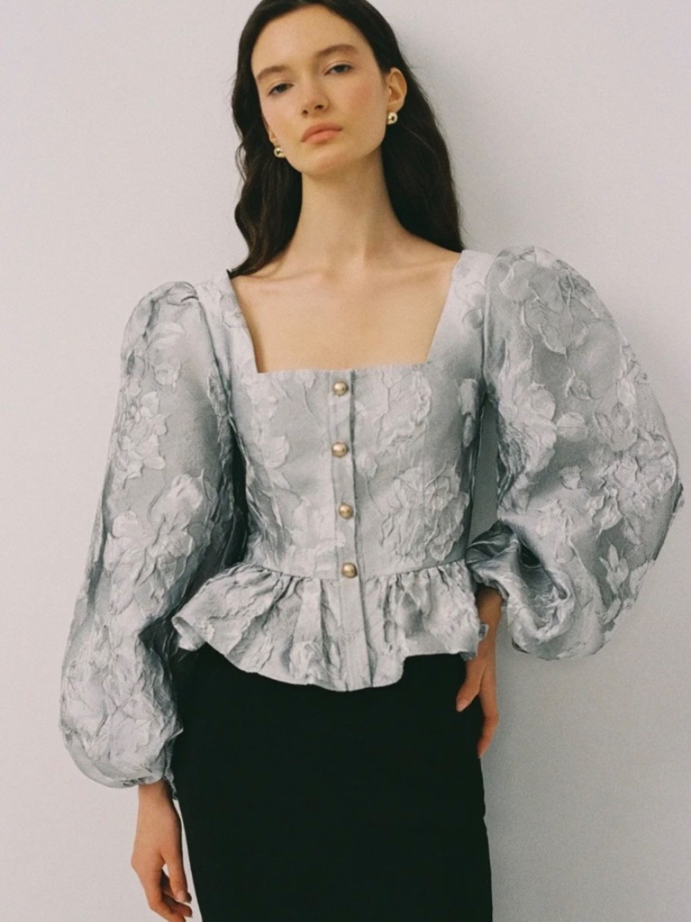 Ab'itu silver grey top size L